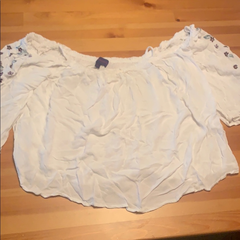 White floral top